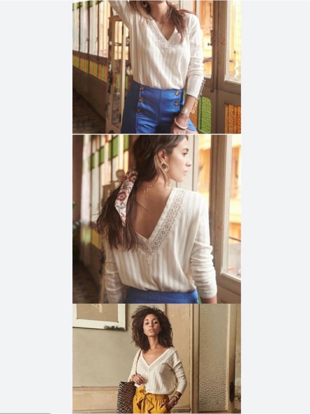 Sezane maelan wool jumper v neck small
